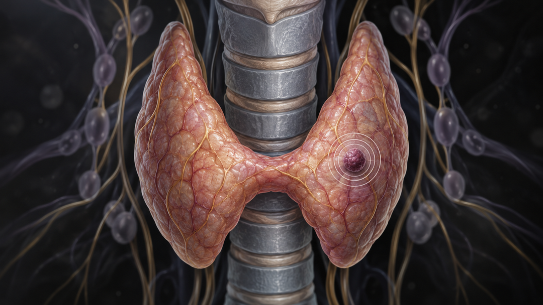 Original medical illustration for: Active Surveillance for Micropapillary Thyroid Carcinoma: A Patient's Guide to Understanding Your Options