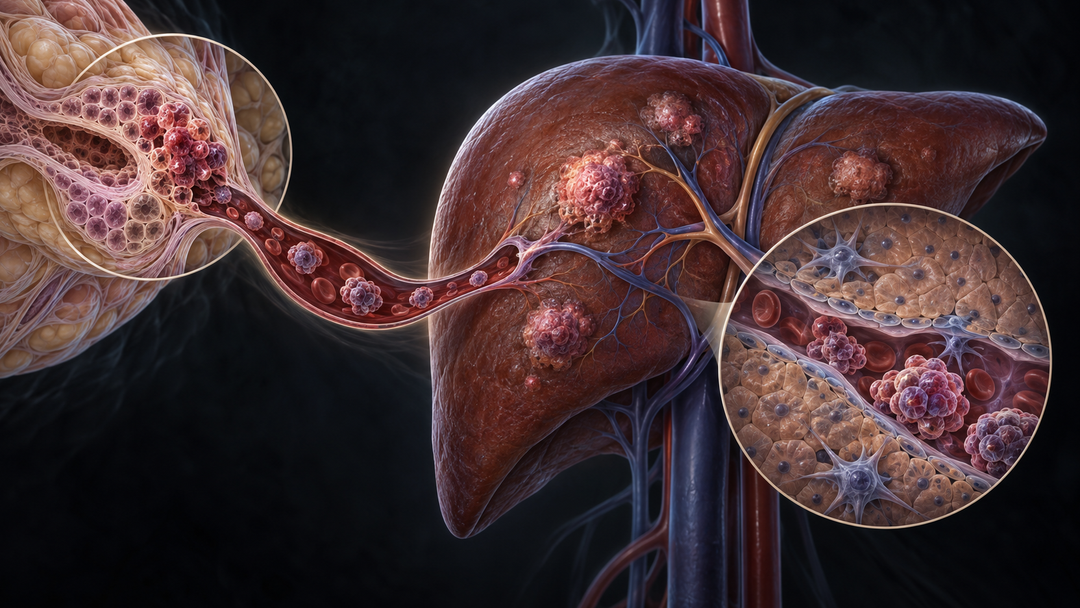 Original medical illustration for: Breast Cancer Liver Metastasis: How It Spreads, Why It Happens, and What It Means for Patients