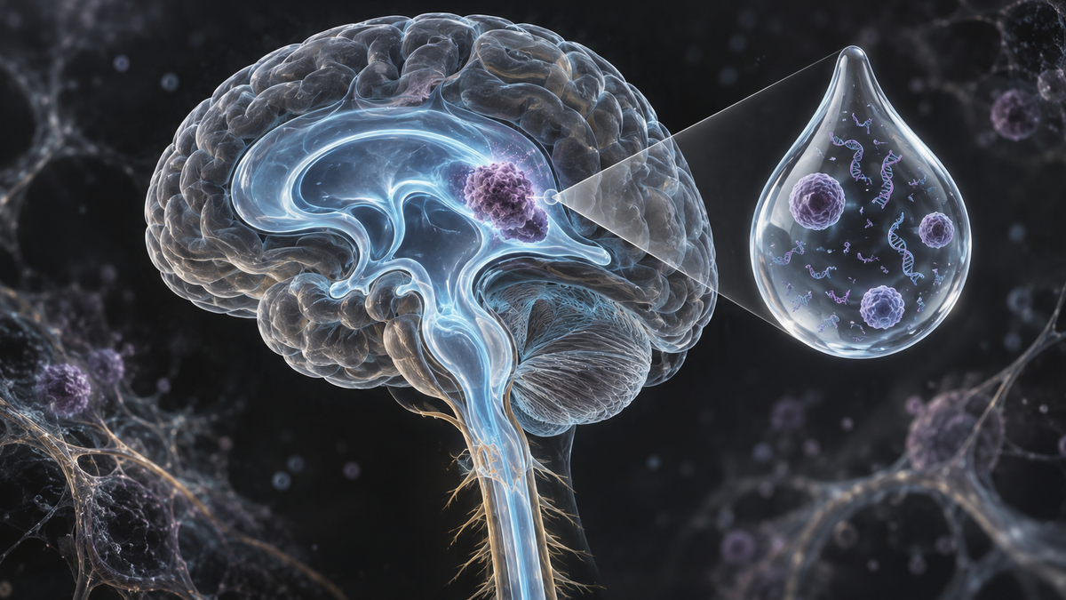 Original medical illustration for: Cerebrospinal Fluid Testing for Childhood Brain Tumors: What Patients and Families Need to Know