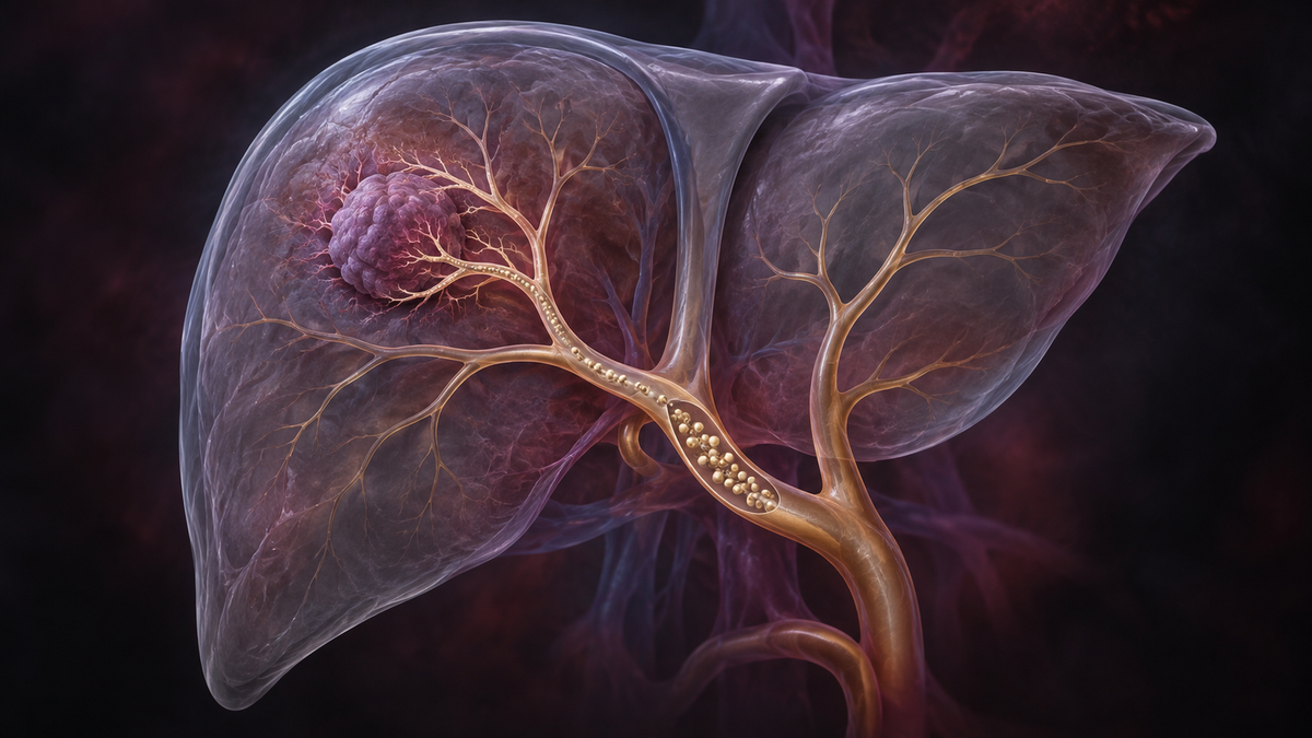 Original medical illustration for: Comparing Six Artery-Based Treatments for Liver Cancer: What a Major Review of 56 Randomized Trials Found