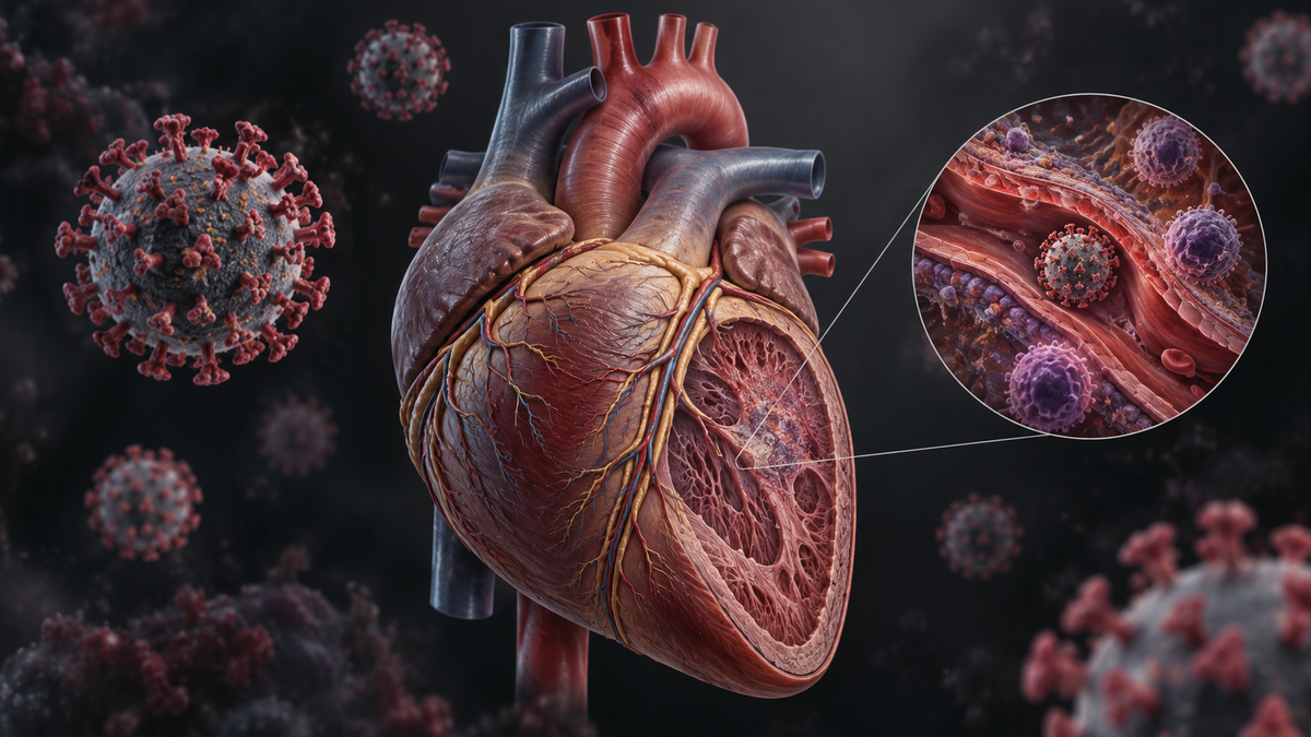 Original medical illustration for: COVID-19 and Heart Disease: How the SARS-CoV-2 Virus Affects Your Cardiovascular System