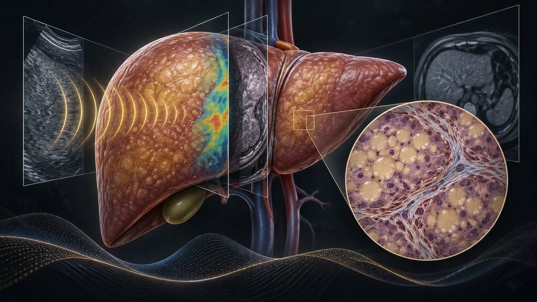 Original medical illustration for: Diagnostic Modalities for Nonalcoholic Fatty Liver Disease