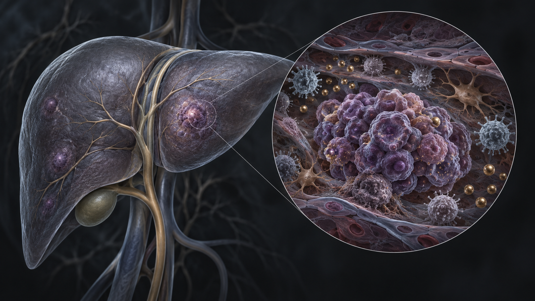 Original medical illustration for: Drug Resistance in Breast Cancer Liver Metastases: Understanding Why Treatments Stop Working and What It Means for Patients