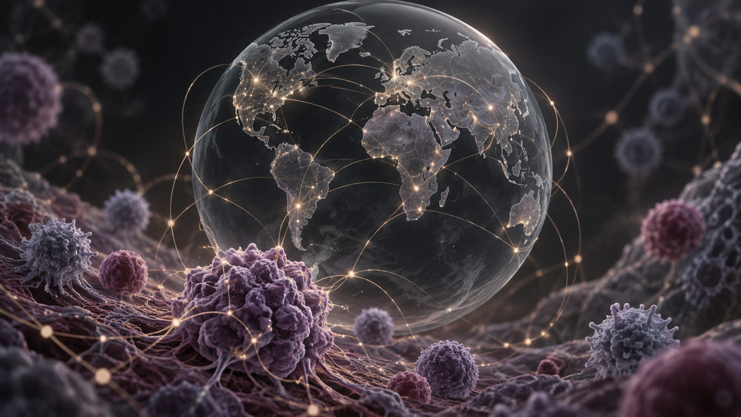Original medical illustration for: ESMO's 2023 Annual Report: Strengthening the Global Fight Against Cancer