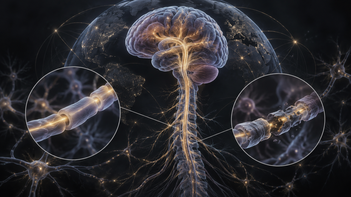 Original medical illustration for: Fatigue and Multiple Sclerosis: A Global Look at How Common It Really Is