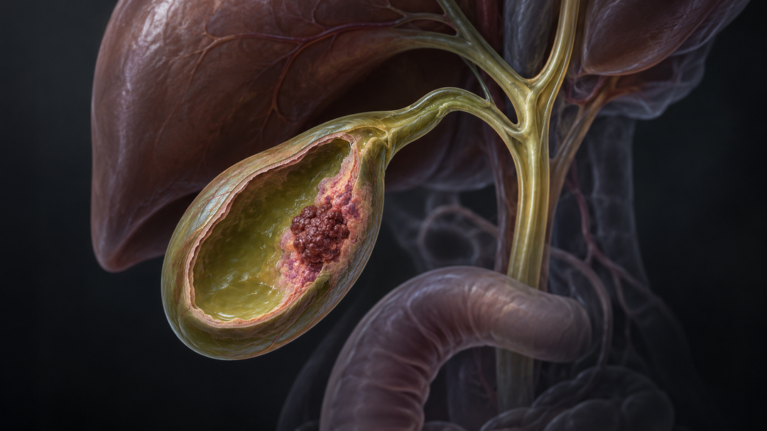 Original medical illustration for: Gallbladder Cancer: A Complete Guide to Causes, Risks, Detection and Treatment
