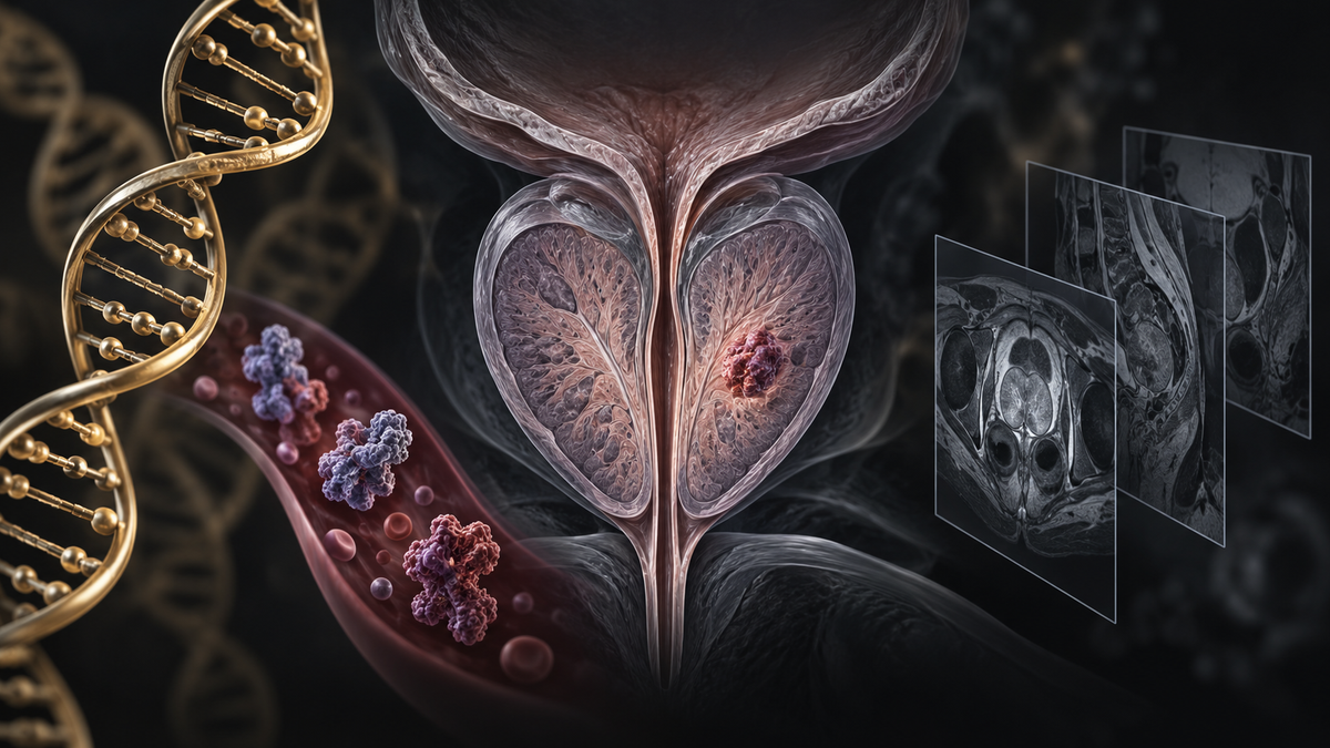 Original medical illustration for: Genetic Risk Score Screening for Prostate Cancer: How It Compares to PSA and MRI Methods