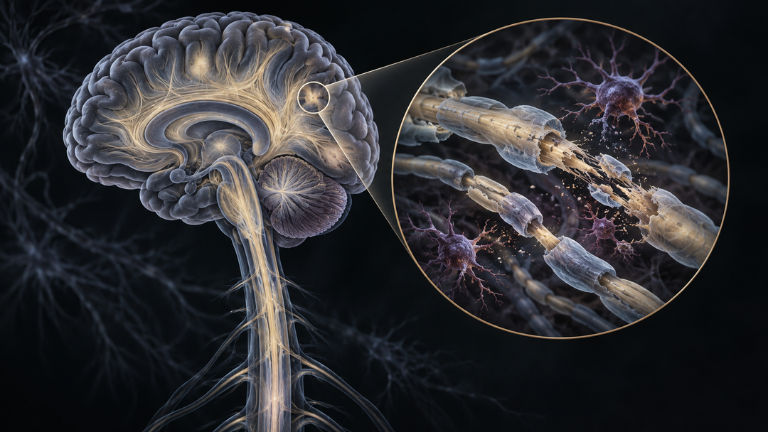 Original medical illustration for: Hidden, Ongoing Damage in Childhood-Onset Multiple Sclerosis: What Patients and Families Need to Know