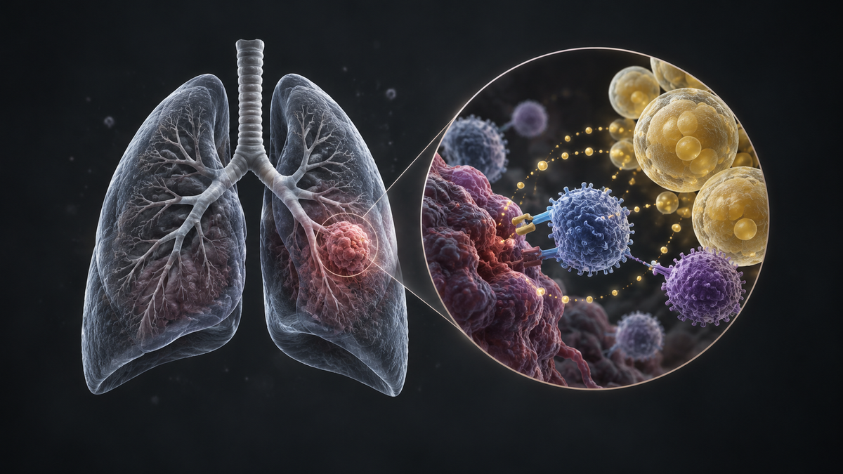 Original medical illustration for: How Weight and Inflammation Affect Lung Cancer Immunotherapy: A Guide for Patients