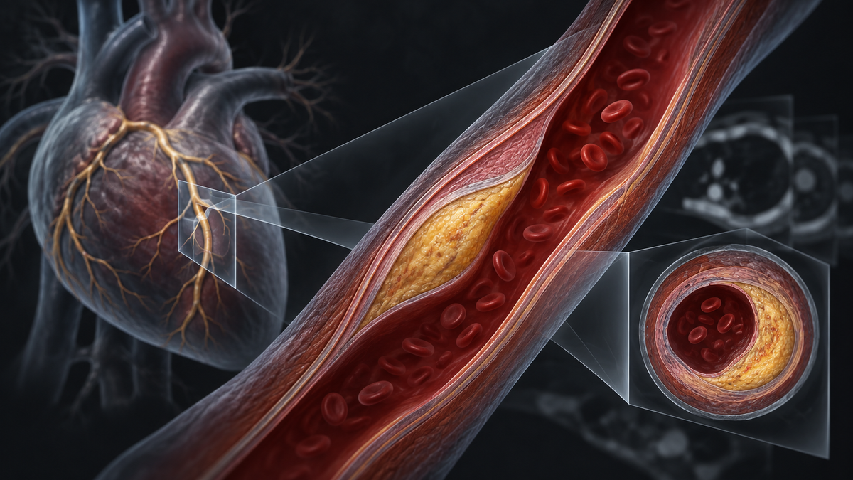Original medical illustration for: Non-Calcified Coronary Artery Plaque on CT Angiograms: What It Is, How Common It Is, and Why It Matters for Your Heart