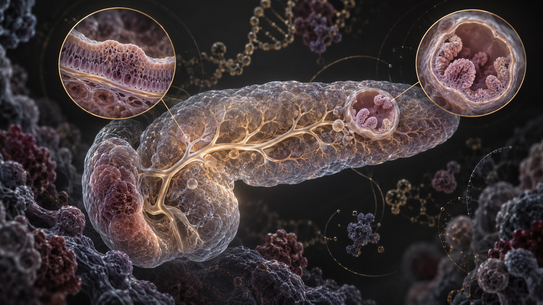 Original medical illustration for: Pancreatic Cancer Precursors: How Early Lesions Start, Progress, and Could Be Intercepted Before Cancer Develops