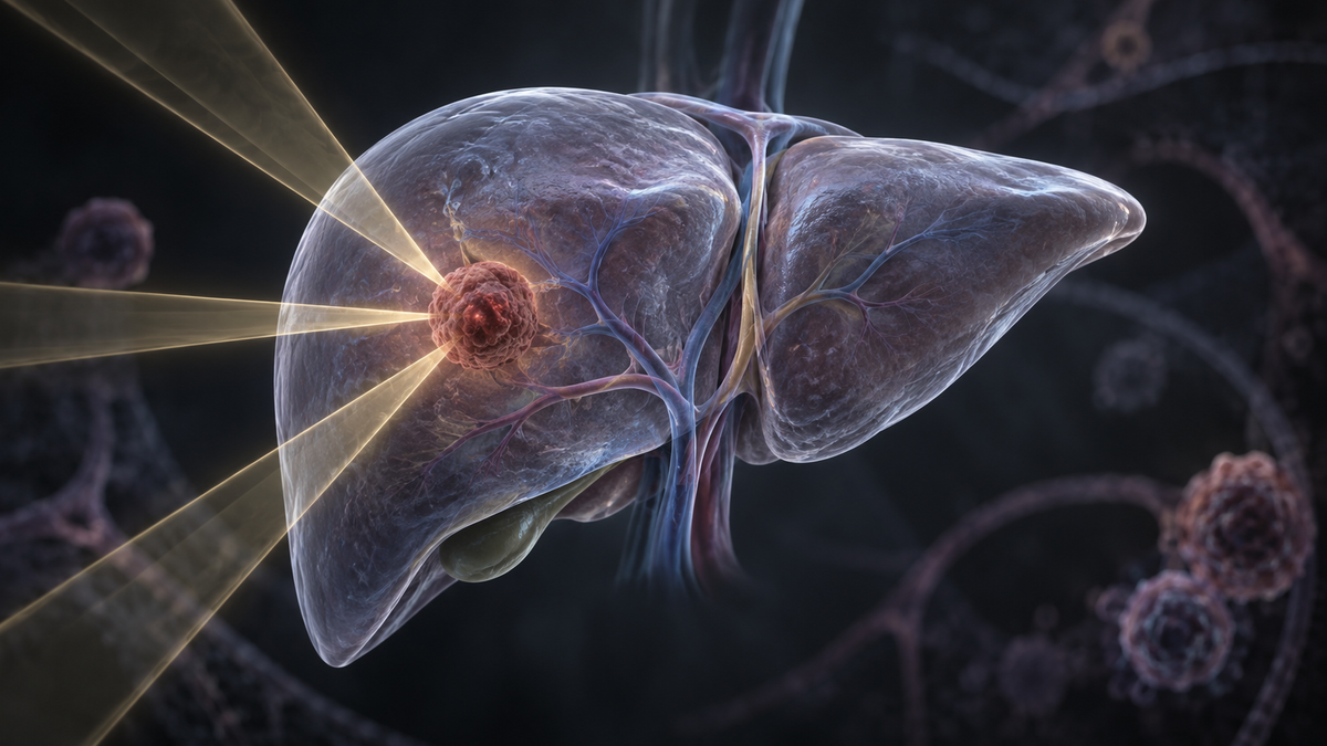Original medical illustration for: Radiation Without Surgery: How SBRT Is Changing Treatment for Breast Cancer Liver Metastases