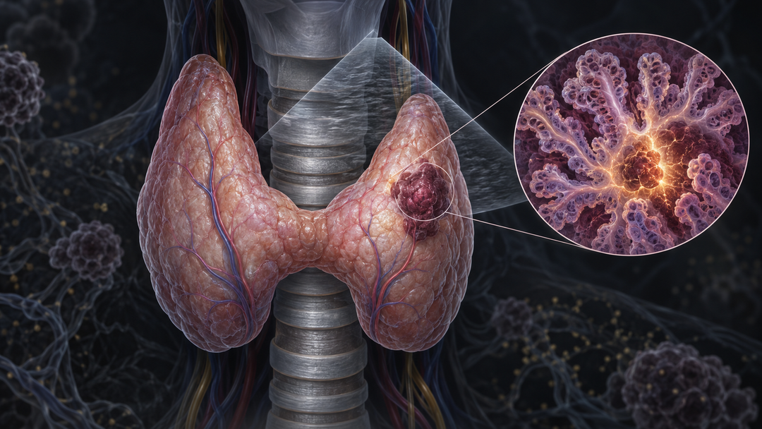 Original medical illustration for: Radiofrequency Ablation for Papillary Thyroid Cancer: A Comprehensive Guide to a Minimally Invasive Treatment Option