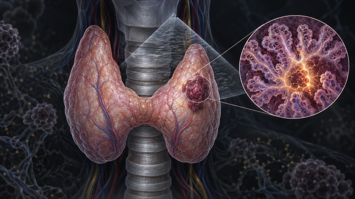 Original medical illustration for: Radiofrequency Ablation for Papillary Thyroid Cancer: A Comprehensive Guide to a Minimally Invasive Treatment Option