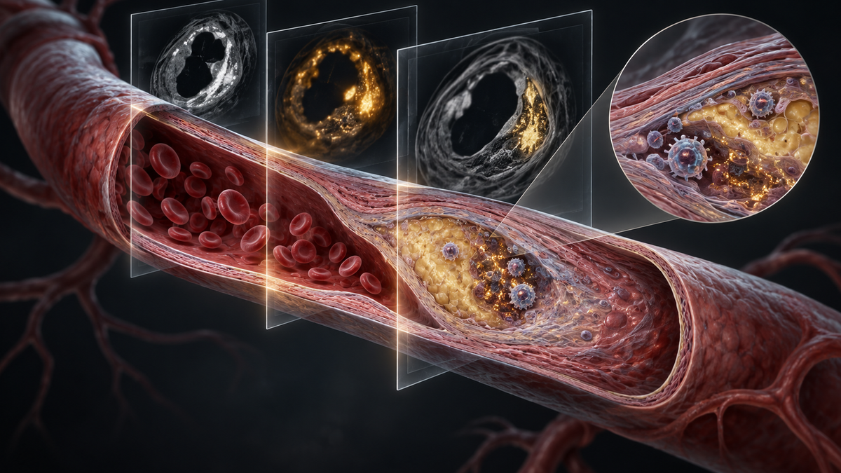 Original medical illustration for: Seeing Inside Your Arteries: A Patient's Guide to Advanced Atherosclerosis Imaging