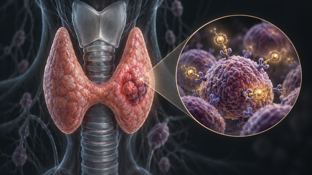 Original medical illustration for: Targeted Radiation Therapy (PRRT) for Advanced Medullary Thyroid Cancer: What Patients Should Know
