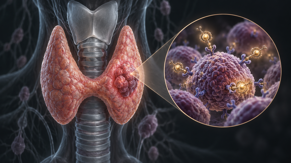 Original medical illustration for: Targeted Radiation Therapy (PRRT) for Advanced Medullary Thyroid Cancer: What Patients Should Know