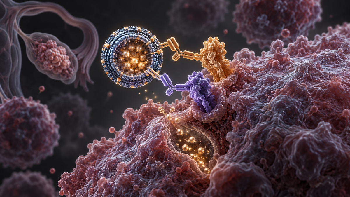 Original medical illustration for: Targeting Two Receptors at Once: A New Strategy for Personalized Ovarian Cancer Treatment