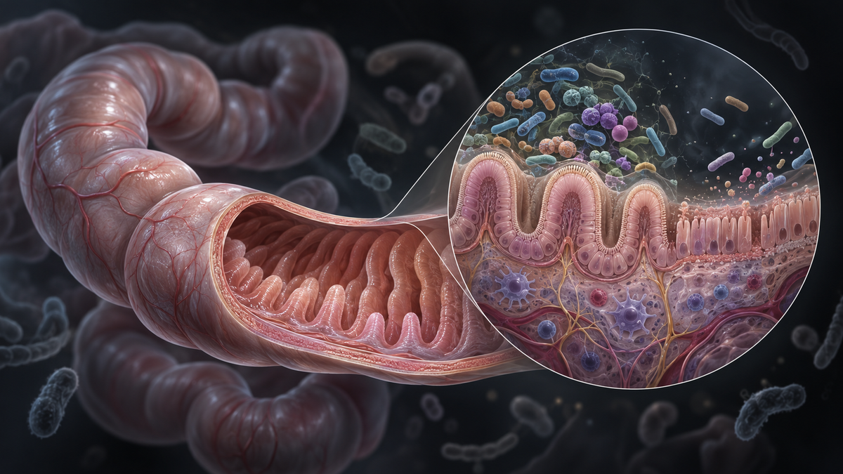 Original medical illustration for: The First 1,000 Days of Gut Health: A Parent's Guide to Neonatal Intestinal Dysbiosis
