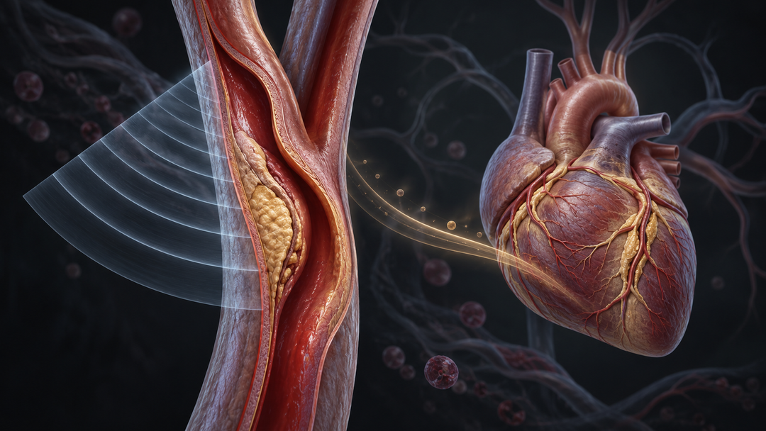 Original medical illustration for: Ultrasound Screening of the Neck Arteries: A Simple Way to Uncover Hidden Heart Disease Before Symptoms Appear