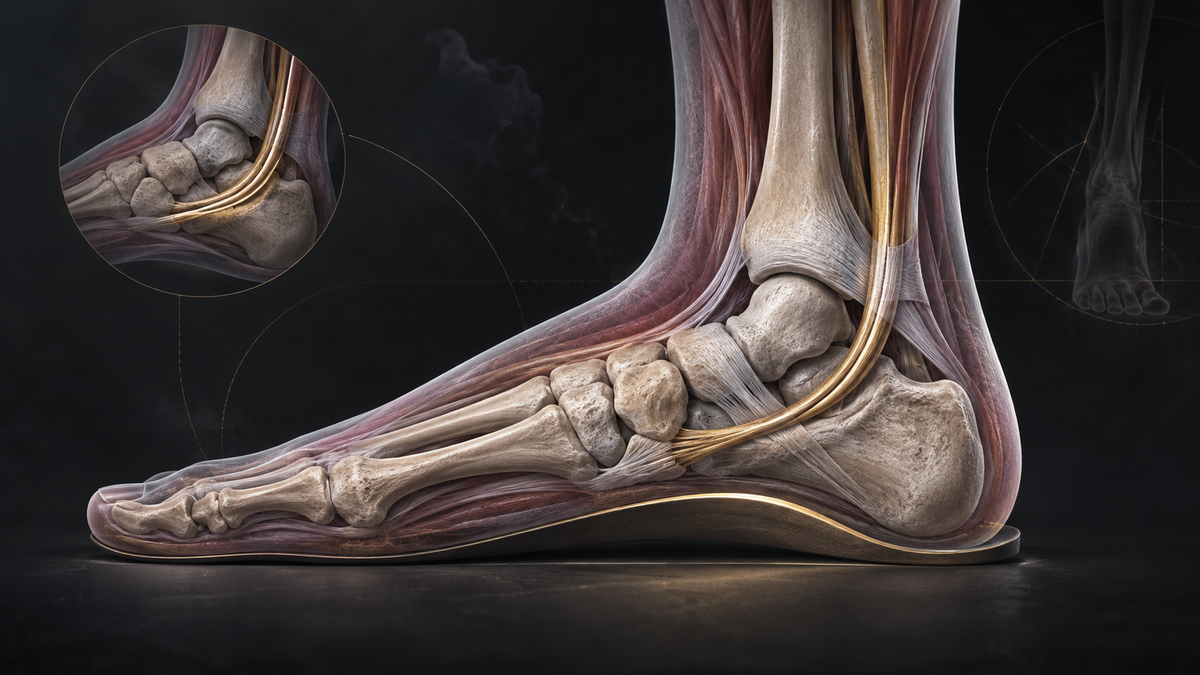 Original medical illustration for: Understanding Adult Flatfoot: A Complete Guide to Diagnosis and Treatment