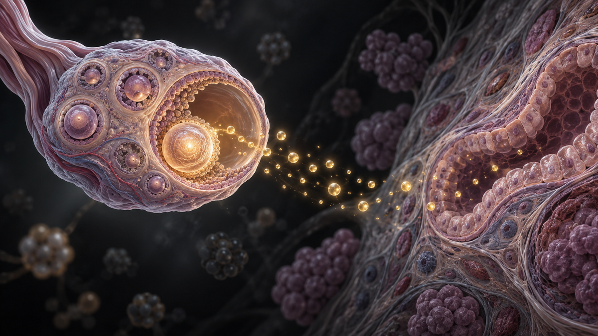 Original medical illustration for: Understanding Estrogen Suppression in Premenopausal Breast Cancer: What the SOFT-EST Study Reveals About Triptorelin Plus Exemestane or Tamoxifen