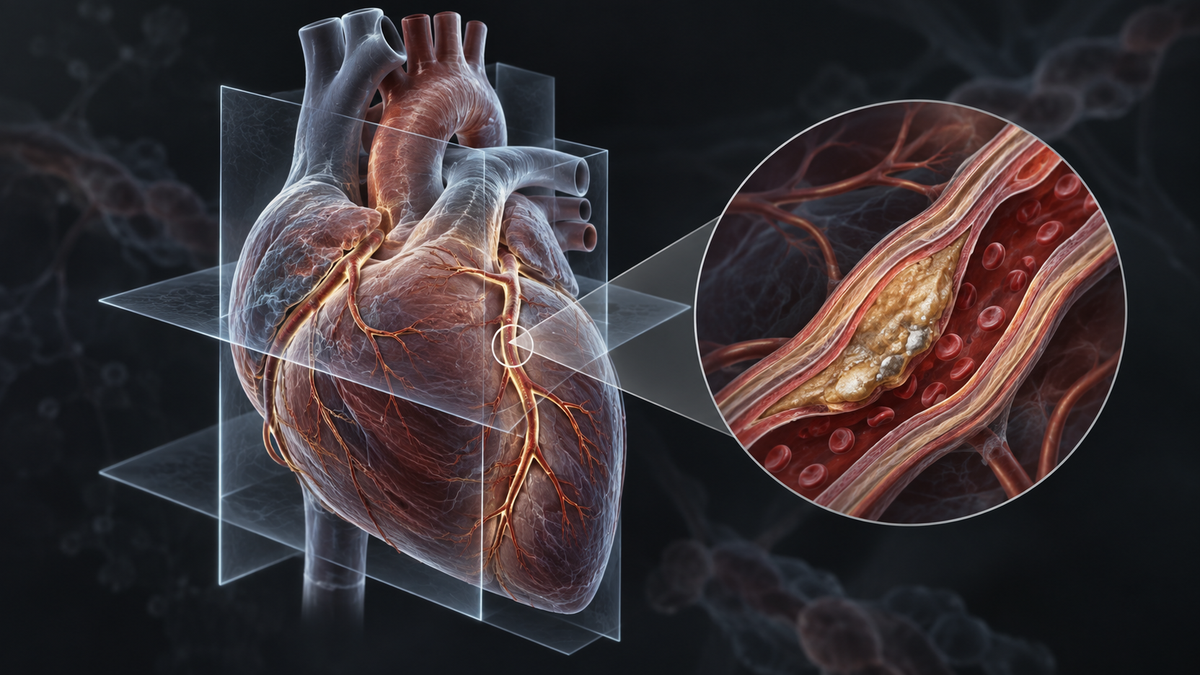 Original medical illustration for: Understanding Heart Plaque in Young Adults: What CT Imaging Reveals About Premature Coronary Artery Disease