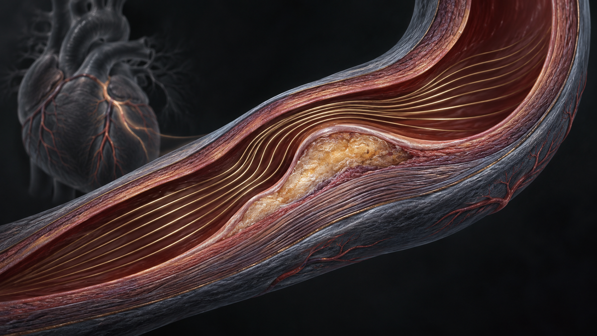 Original medical illustration for: Understanding How Blood Flow Forces Affect Heart Artery Plaque: A Patient's Guide to New Research