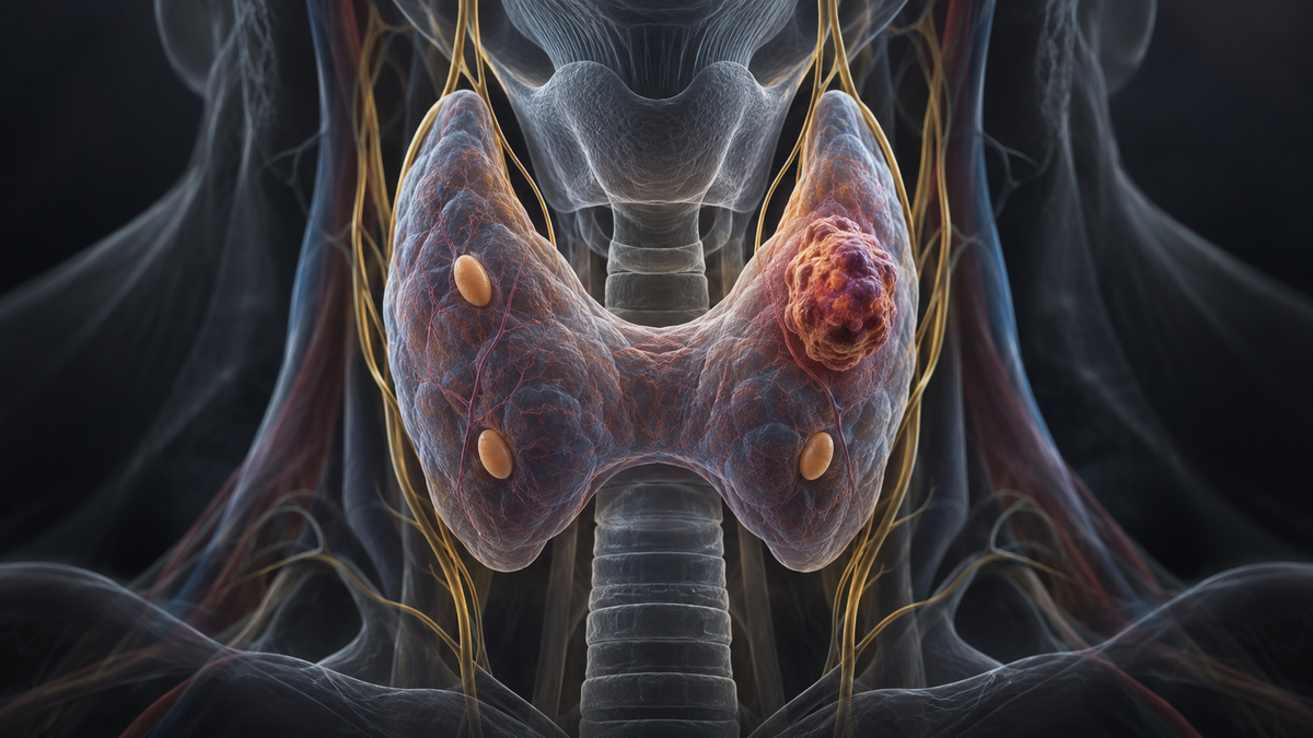 Original medical illustration for: Understanding Parathyroid Carcinoma: A Patient&rsquo;s Guide to Diagnosis, Treatment, and Life After Surgery