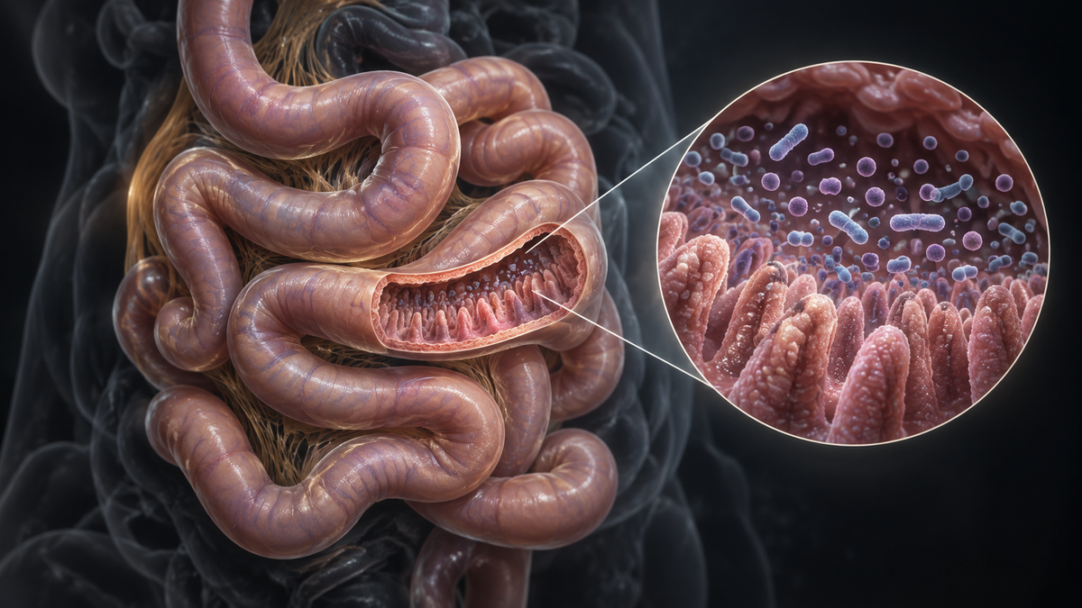 Original medical illustration for: Understanding Small Intestinal Bacterial Overgrowth (SIBO): A Complete Guide for Patients