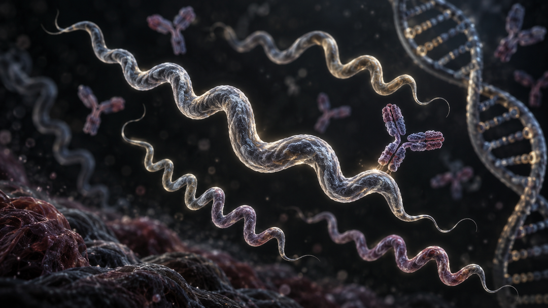 Original medical illustration for: Understanding Spirochete Infection Tests: A Patient's Guide to Lyme Disease, Relapsing Fever, and Syphilis Diagnostics