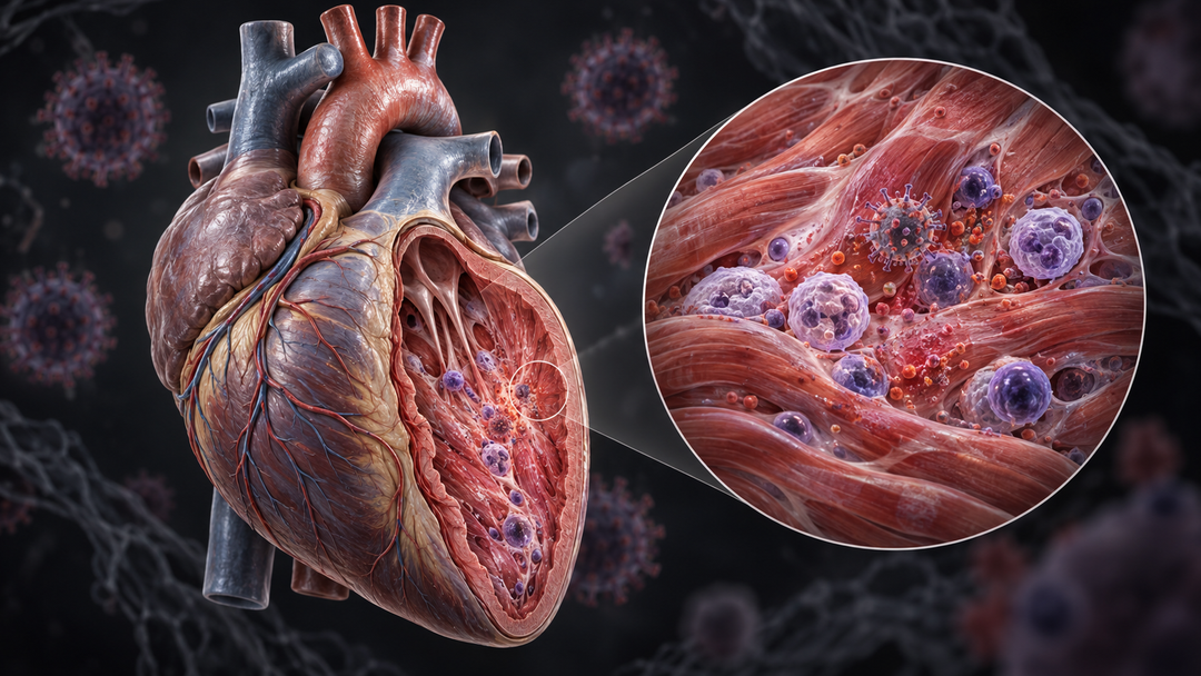 Original medical illustration for: Understanding Viral Myocarditis: A Complete Guide to Diagnosis and Treatment