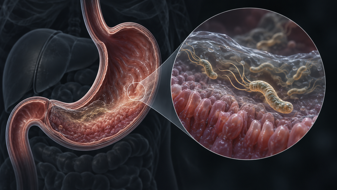 Original medical illustration for: When H. pylori Won't Go Away: A Patient's Guide to Refractory Infection and Treatment Options
