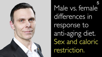 Male vs. female differences in response to anti-aging diet. Sex and caloric restriction. 5