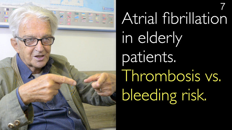 Мерцательная аритмия у пожилых пациентов. Тромбоз против риска кровотечения. 7